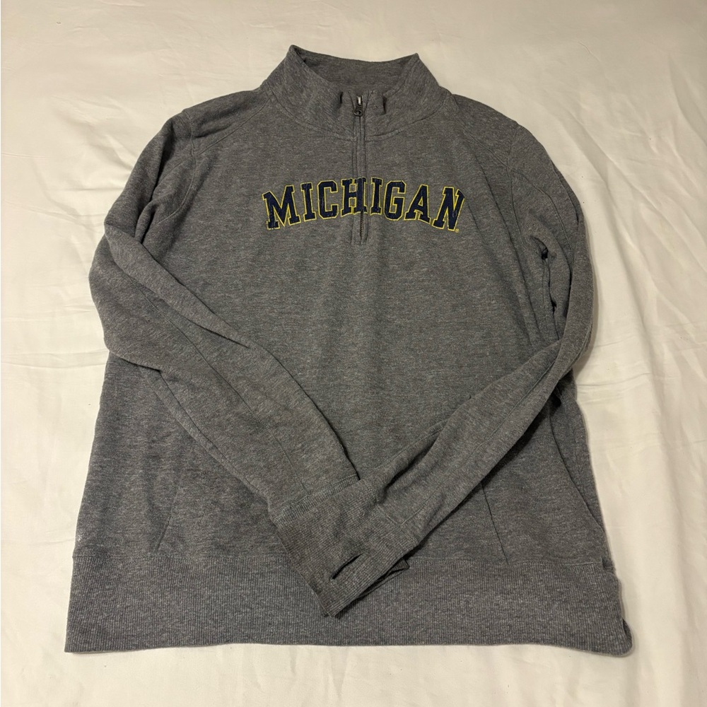 Jansport Gray Michigan Zip Up Sweater